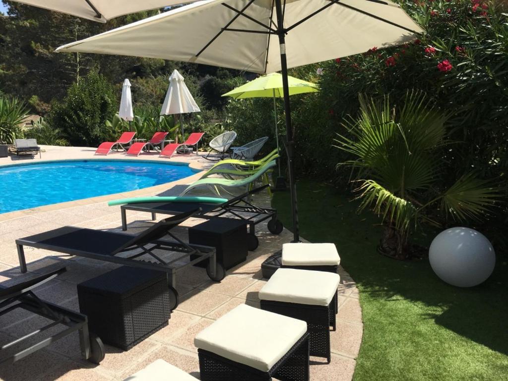 Villa Les Yuccas - Pool - Sea View Cagnes-sur-Mer Eksteriør bilde