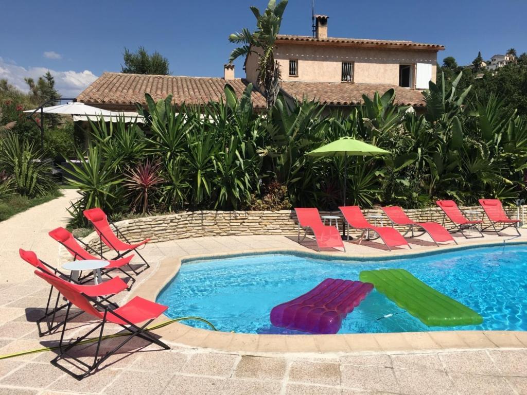 Villa Les Yuccas - Pool - Sea View Cagnes-sur-Mer Eksteriør bilde