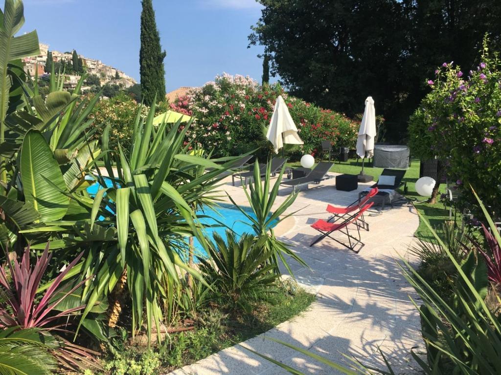 Villa Les Yuccas - Pool - Sea View Cagnes-sur-Mer Eksteriør bilde