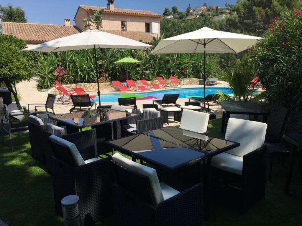 Villa Les Yuccas - Pool - Sea View Cagnes-sur-Mer Eksteriør bilde
